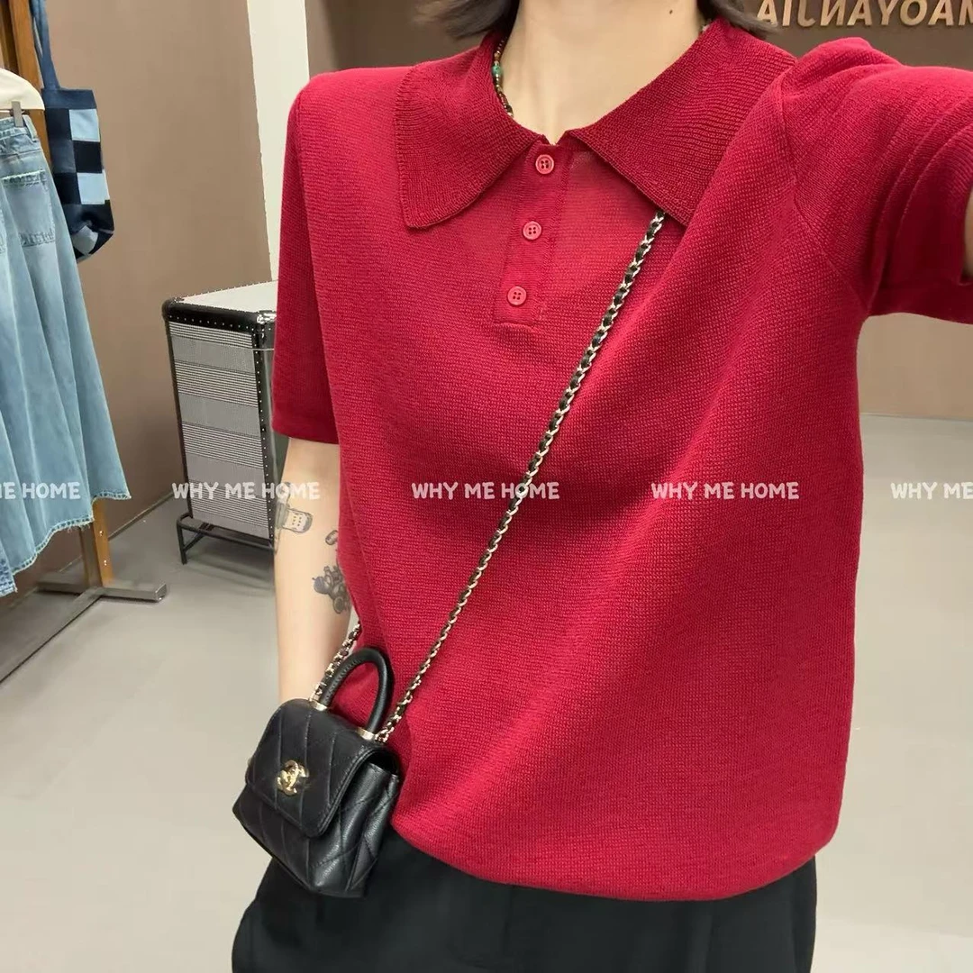 【老钱天丝polo】莱赛尔Polo领夏季时尚百搭显瘦短袖98513