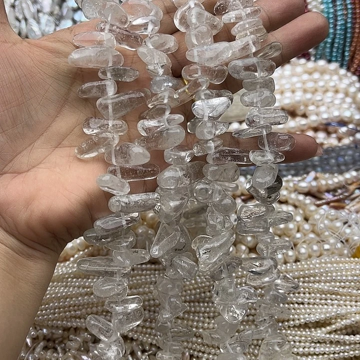 玛瑙/玉髓未镶嵌珠宝半成品一条白水晶