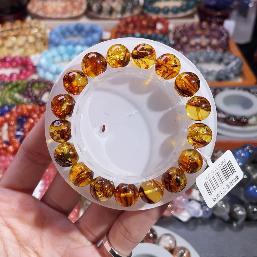琥珀未镶嵌手链波罗的海花珀11