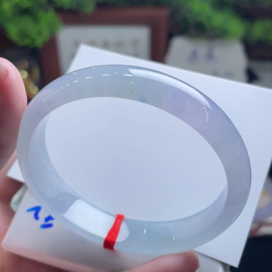 翡翠未镶嵌手镯57.4贵妃 幻彩 强推