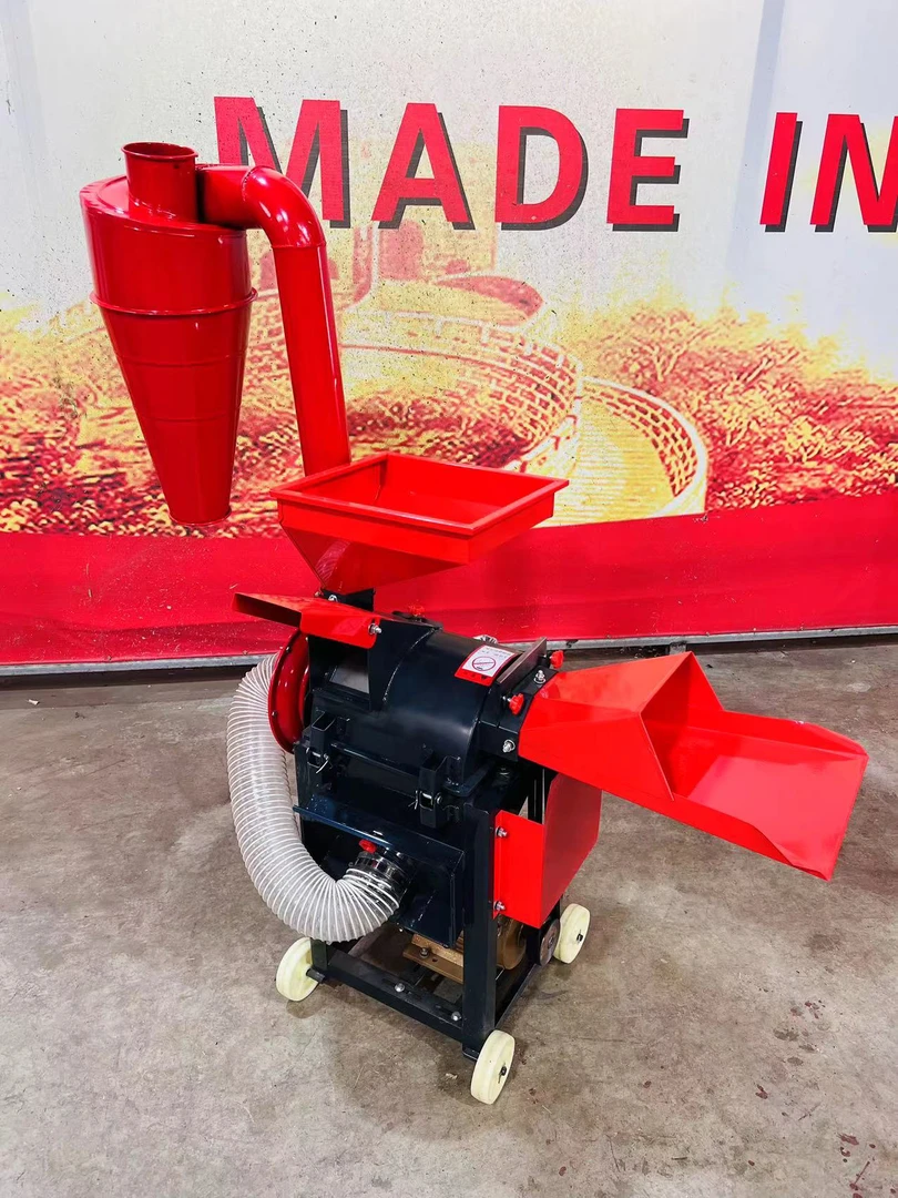 300带除尘中型牧草打浆机/干湿两用青草秸秆粉碎机鸡鸭鹅碎草机