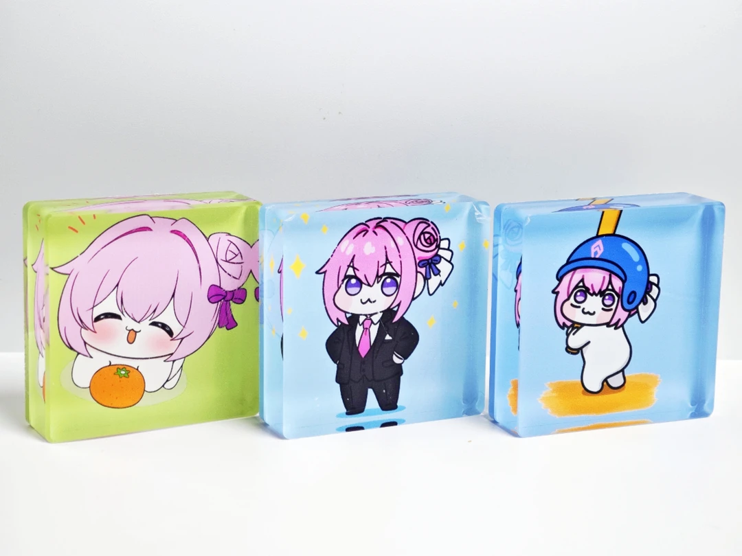 doro二次元动漫周边吸水小孩幼儿园双面便携学生潮玩摆件蓝色可爱