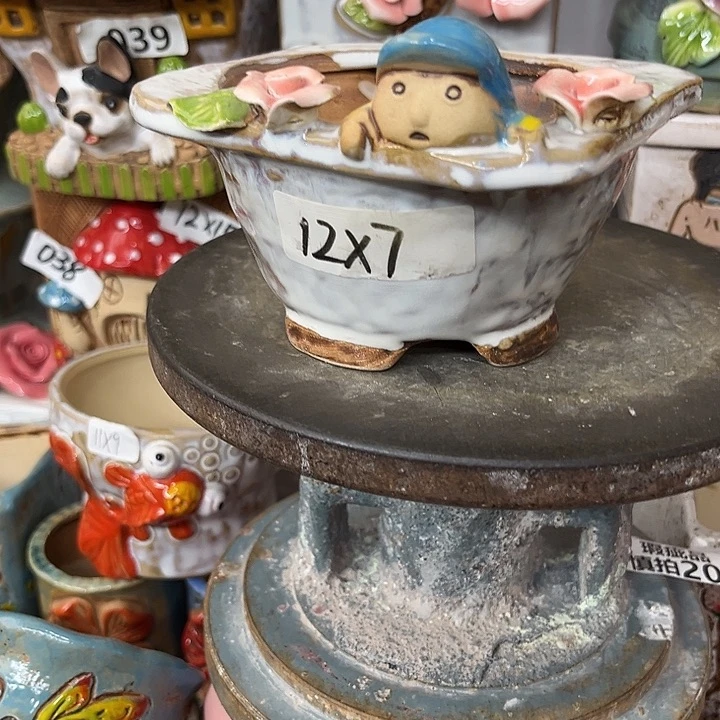 粗陶材质多肉花盆