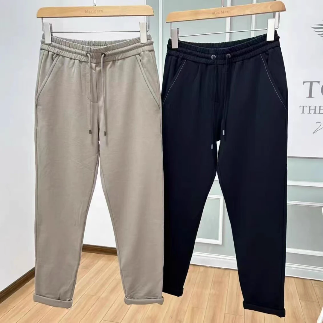 L006 时尚休闲时髦钉珠抽绳卫裤