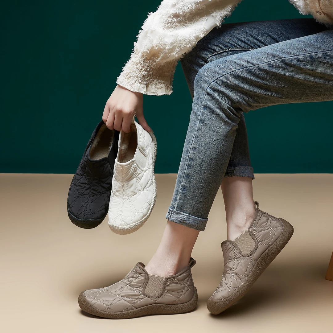 434棉鞋女2024反季新款冬季宇航布水貂毛切尔西好穿轻便女鞋