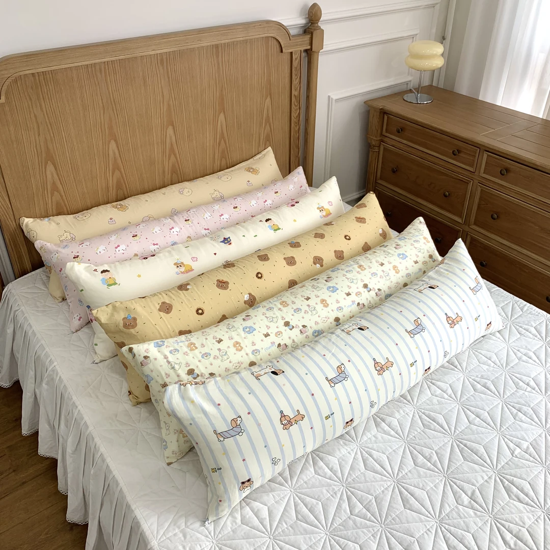 【秘境家纺】纯棉双层纱枕头双人枕可爱可拆