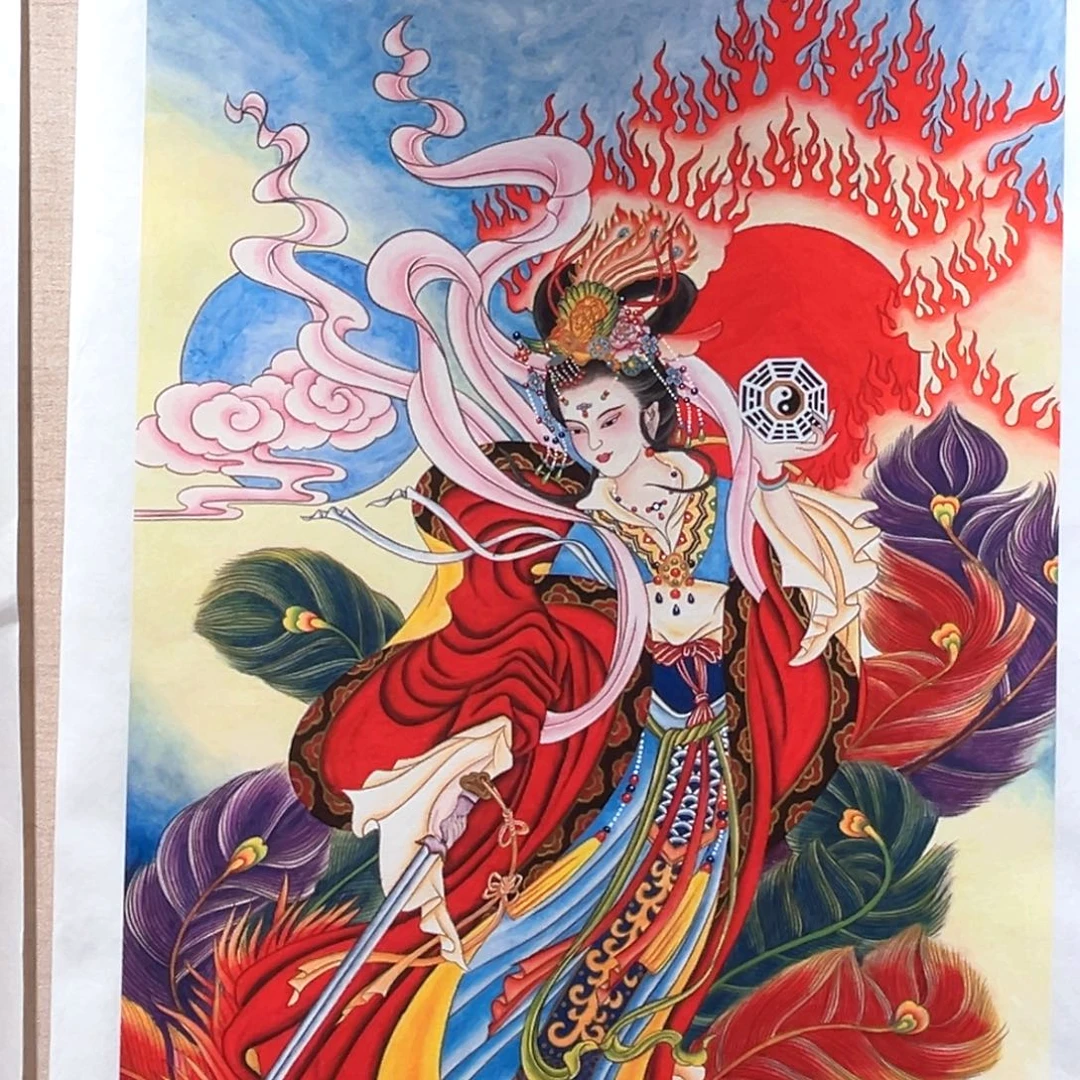 凤***）国画李老师九天玄女画芯