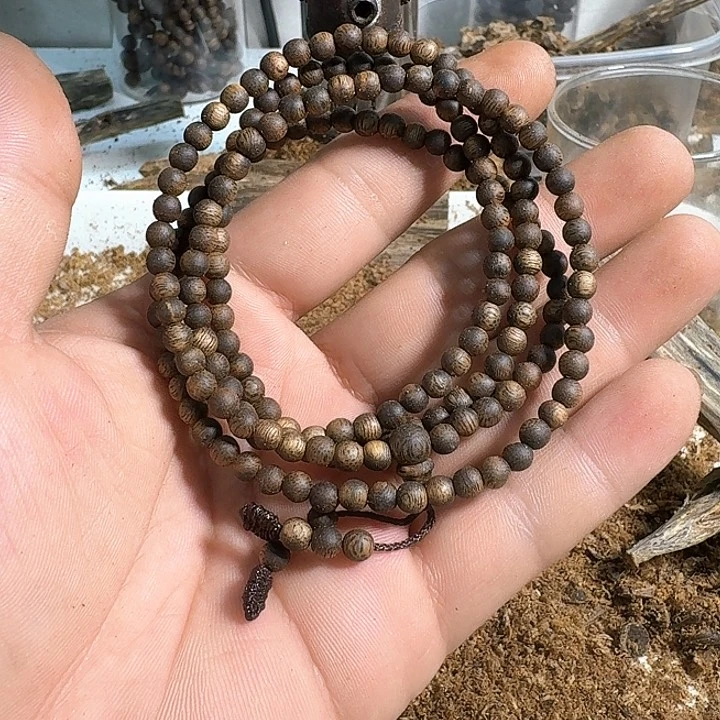 沉香碎屑沉香多圈圆珠04mm