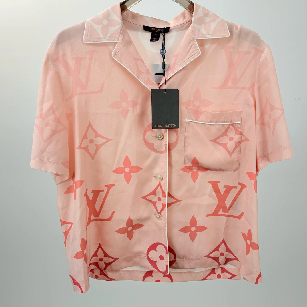 未使用 LouisVuitton/路易威登 LV老花渐变短袖衬衫36码13962