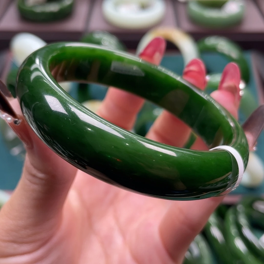 和田玉（碧玉）未镶嵌手镯5859