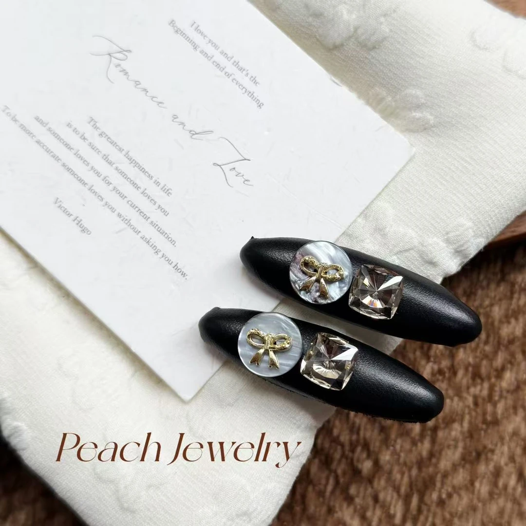 黑色蝴蝶结发卡一对 AZ18 多样性发一颜色微差