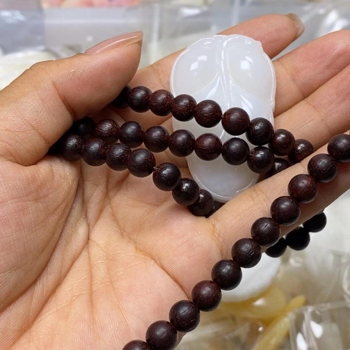 随***流乌木类花梨木，玉化吊坠