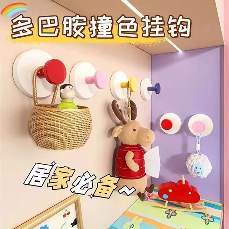 玄关吸盘挂钩免打孔强力承重粘胶入户门口放钥匙神器挂帽子置物架