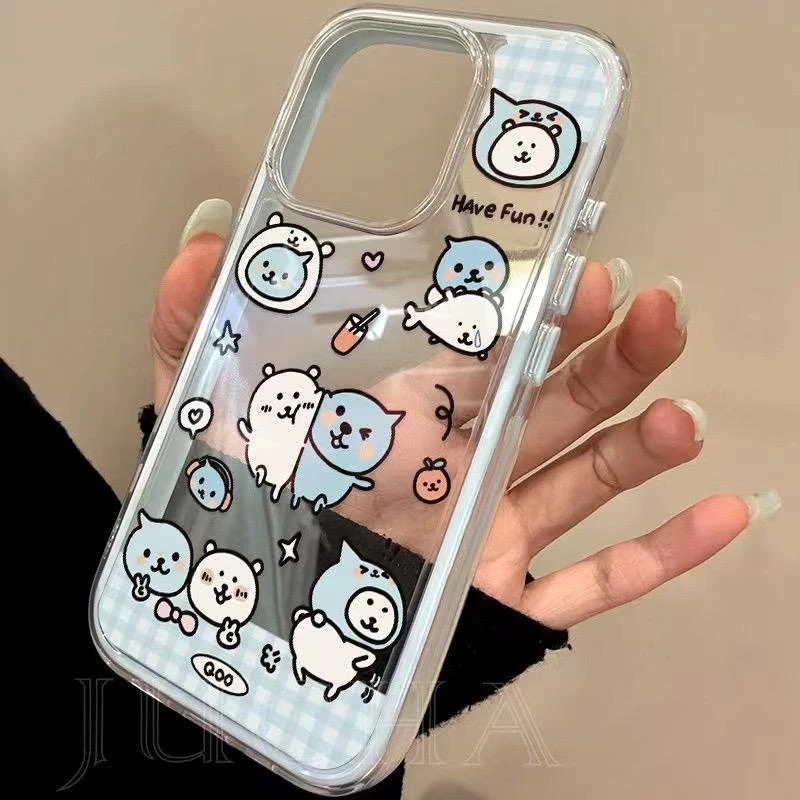 自嘲熊酷儿适用苹果16promax透明15手机壳iPhone14卡通13软套12女
