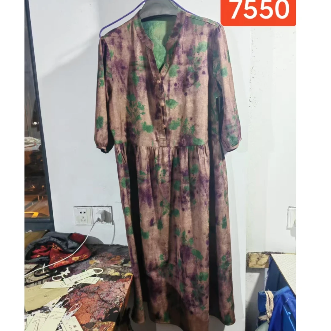 7550-35新款女士双面穿连衣裙