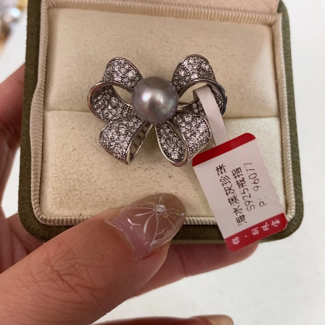 海水珍珠戒指银S925镶嵌