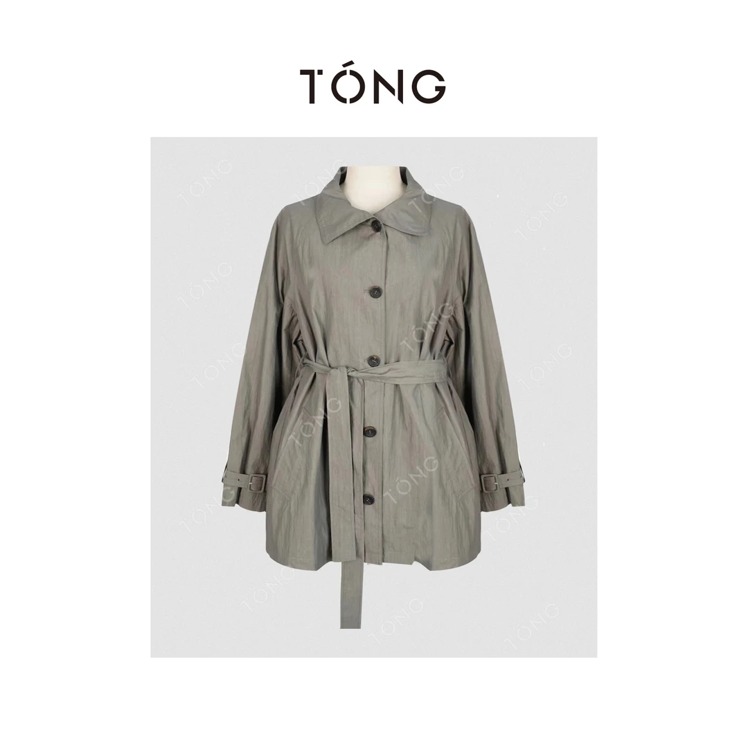 【纽约的风声】亚皱特殊面料风衣外套 GA0139