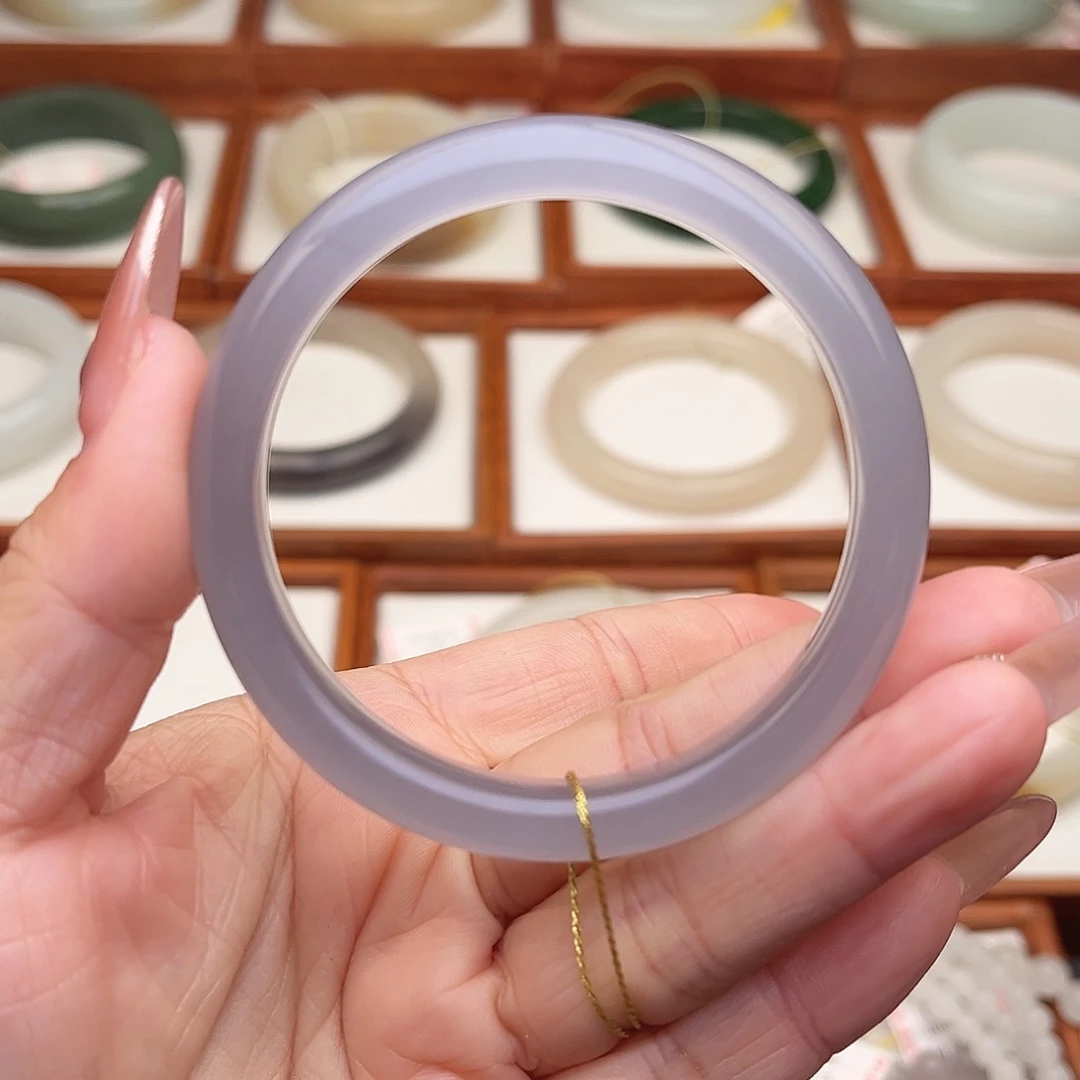 和田玉未镶嵌手镯53.7