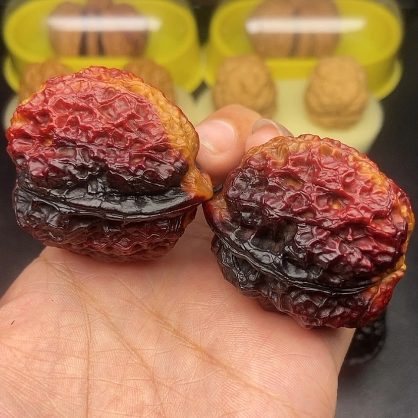 【闪购商品】文玩核桃把件42尺七彩龙脊妖蟾