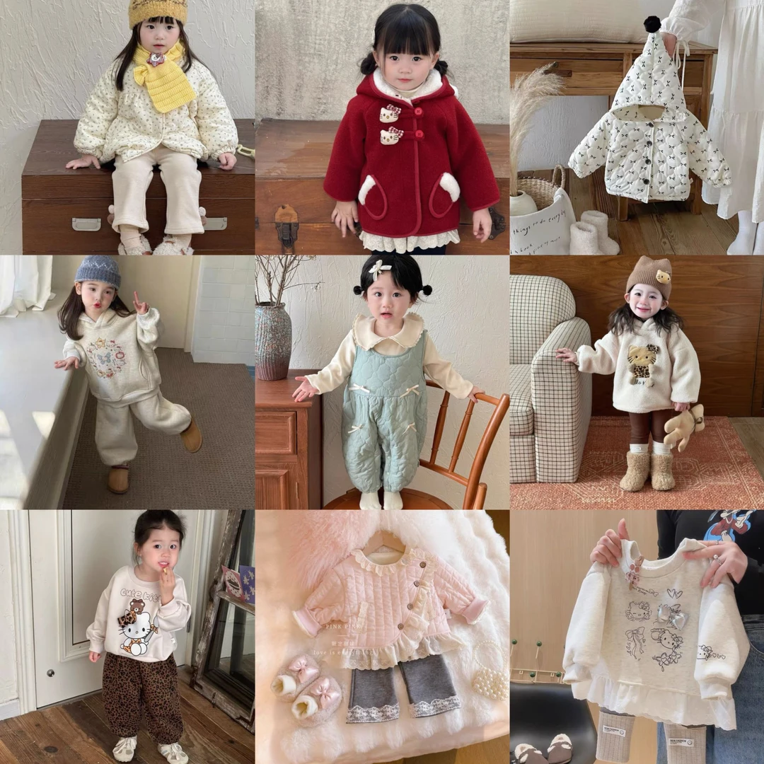(C601~C699)冬季加绒加厚宝宝棉服婴幼儿冬款韩系时尚公主合集