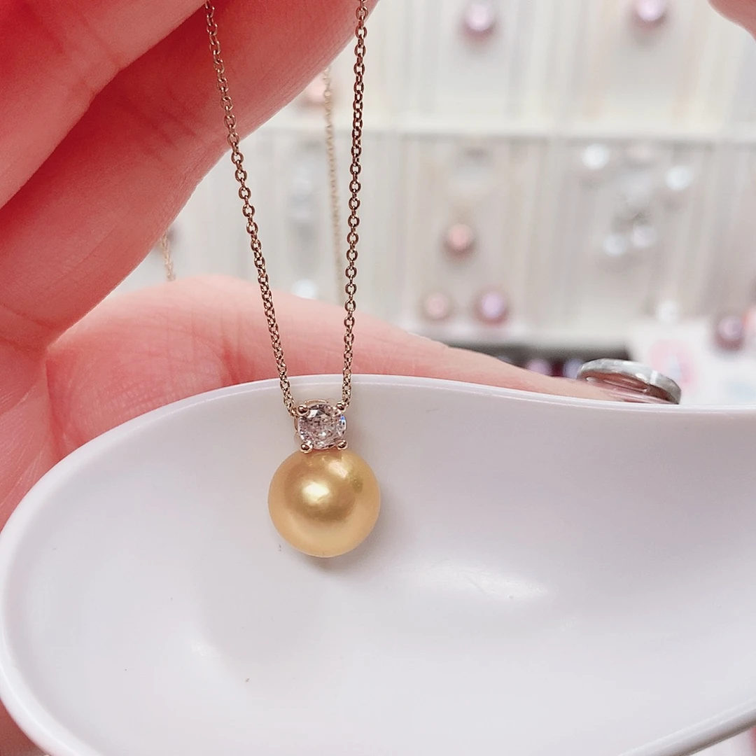 合金淡水珍珠吊坠(赠链)