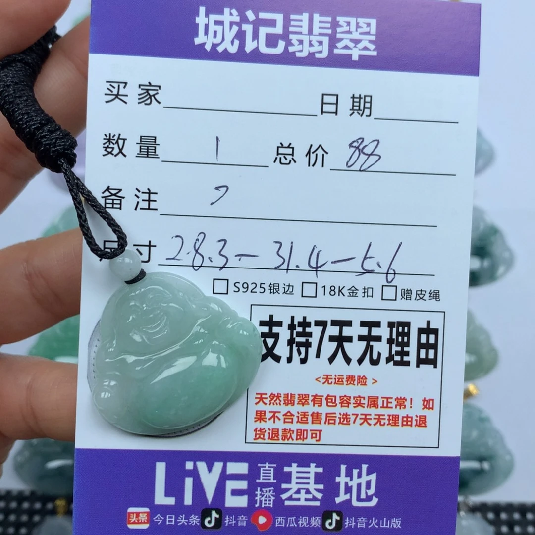 翡翠未镶嵌颈饰天然