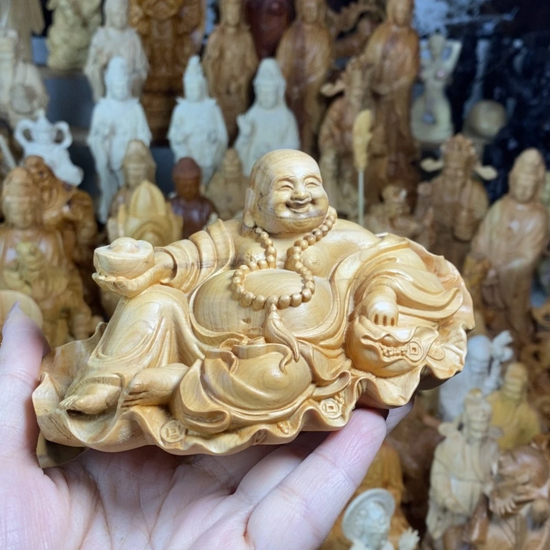 木崖柏14荷叶弥勒