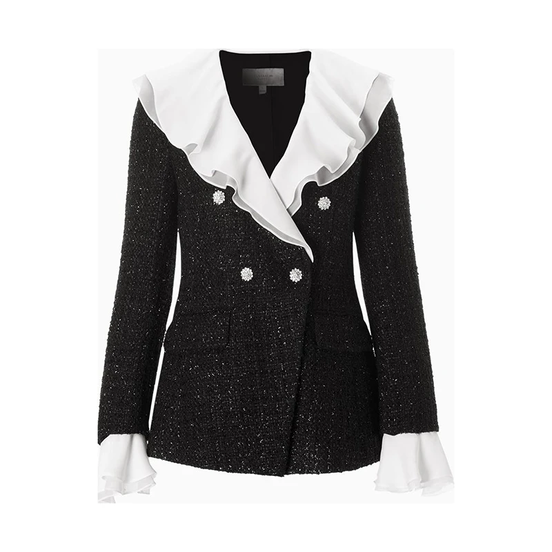 FALEMIG-歌系气质V领短外套EWF323T02300