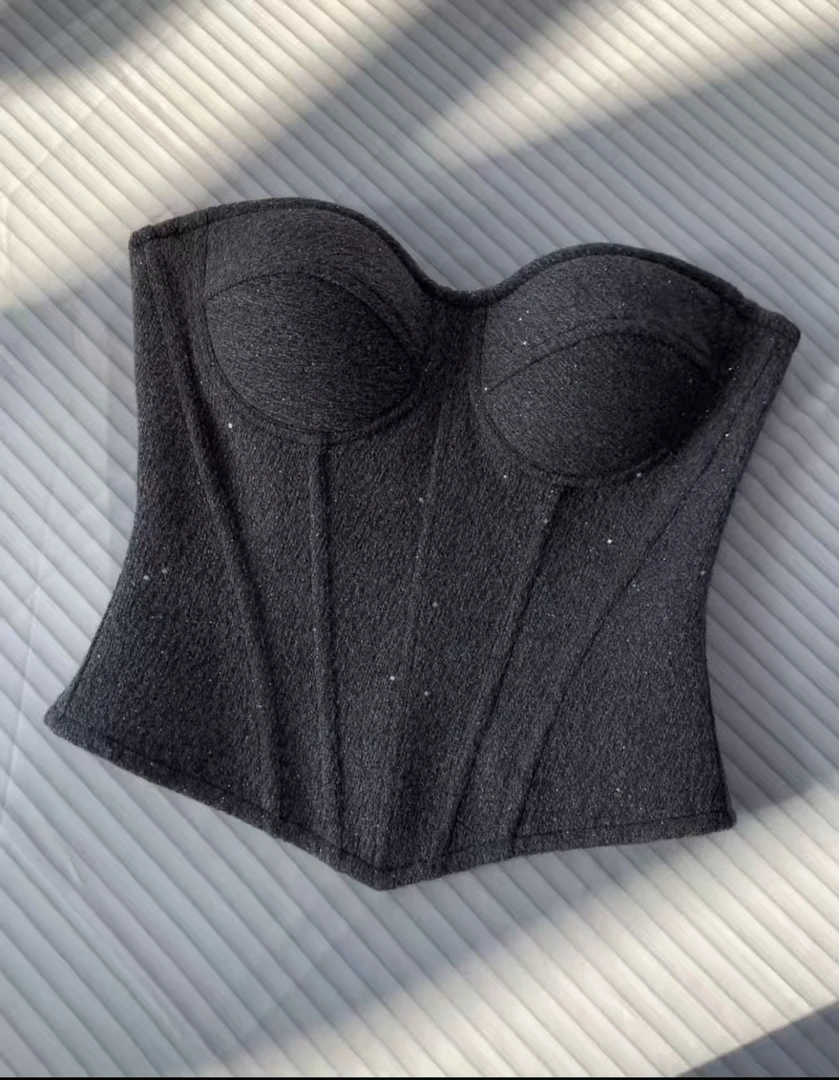 【Vivian】璀璨星河鱼骨胸衣收腰塑身抹胸显瘦吊带抹胸设计感小众