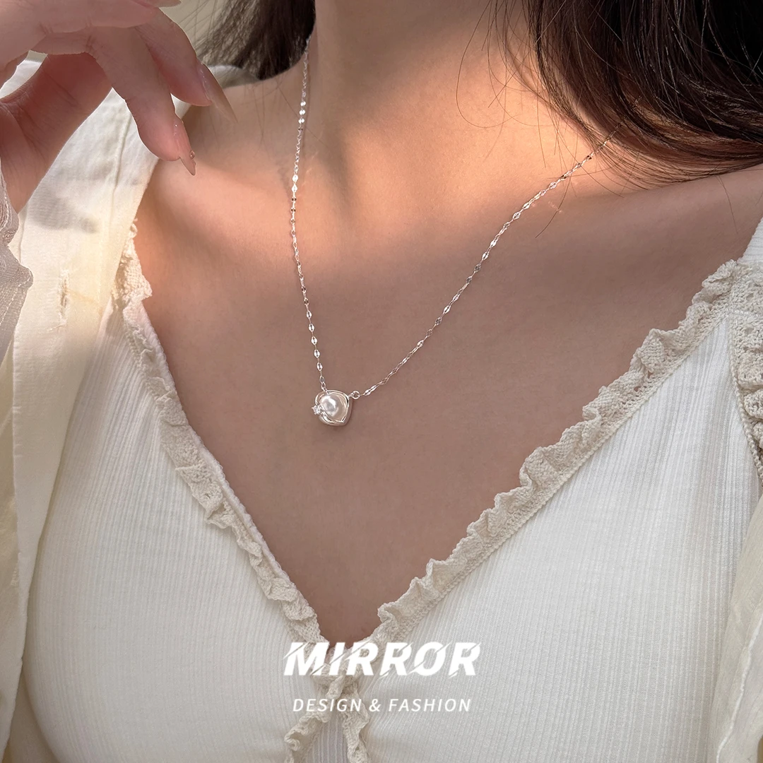 小麋人 坠链均925银 CX5895行星环绕吊坠项链女锁骨链个性时尚新