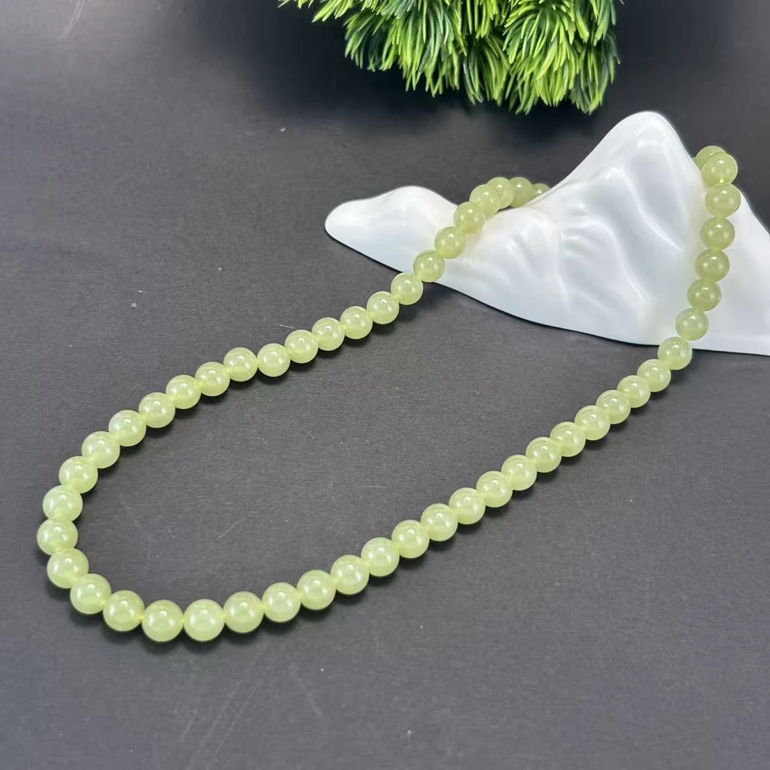 天然和田玉颈饰-珠径7.5-8mm-HTY886