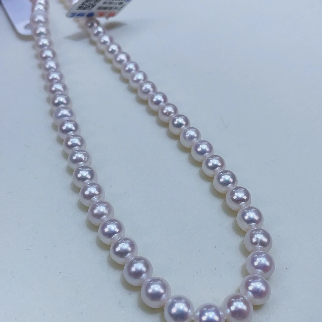 淡水珍珠7/8爆亮冷白炫彩极强光亮瞎眼银S925镶嵌