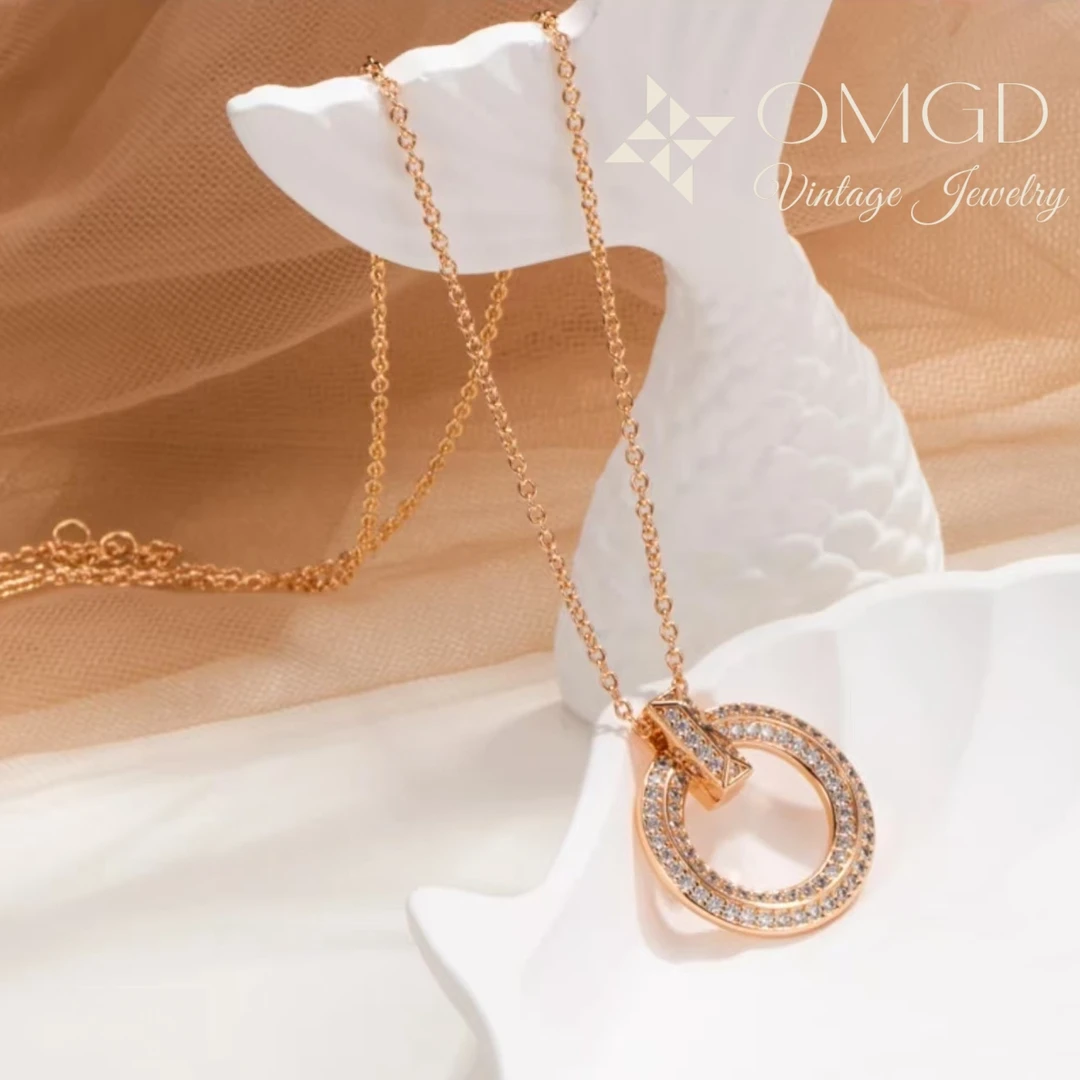 铜合金合成锆石项链 【A5012】满镶项链 精工CNC 设计款