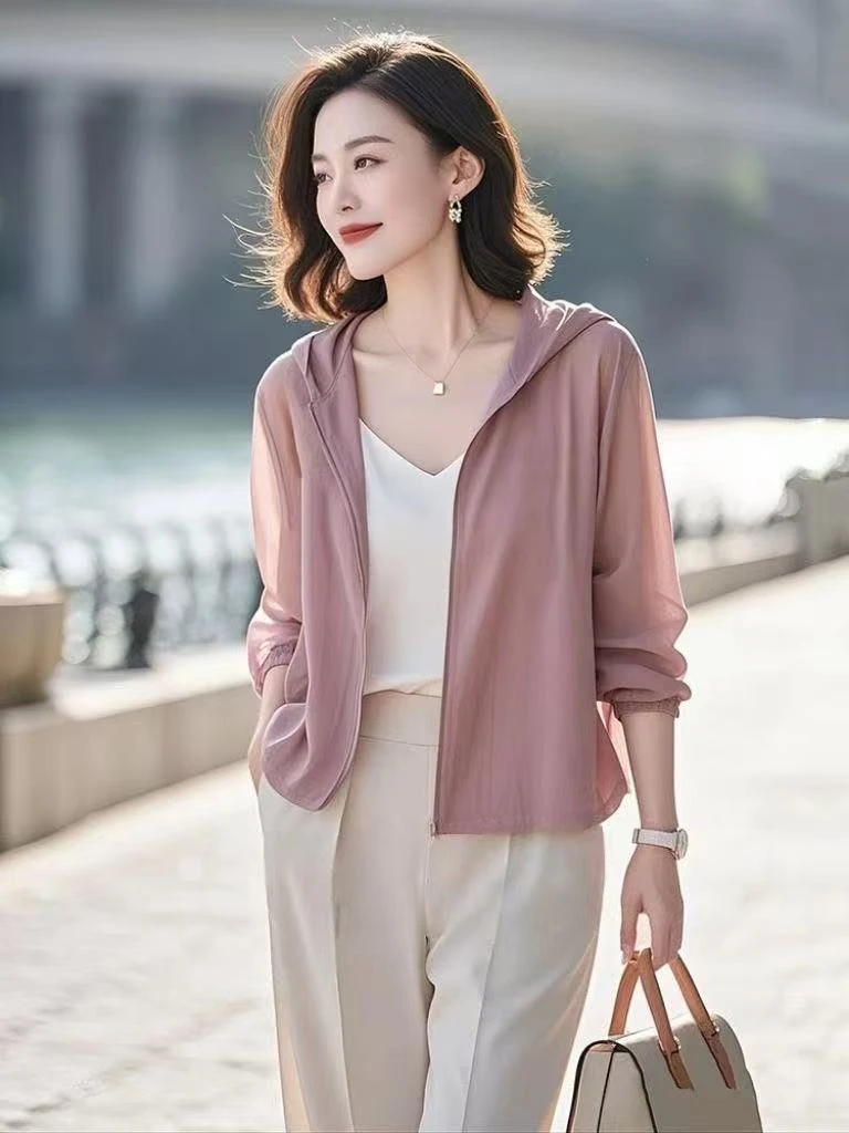 防晒衣外套女2025新款夏季气质上衣防晒服宽松薄款防晒衫