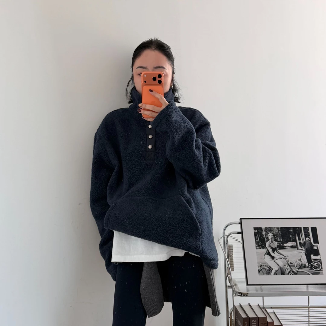 Without Memory 大大推荐复古摇粒绒抓绒立领上衣WF373WT