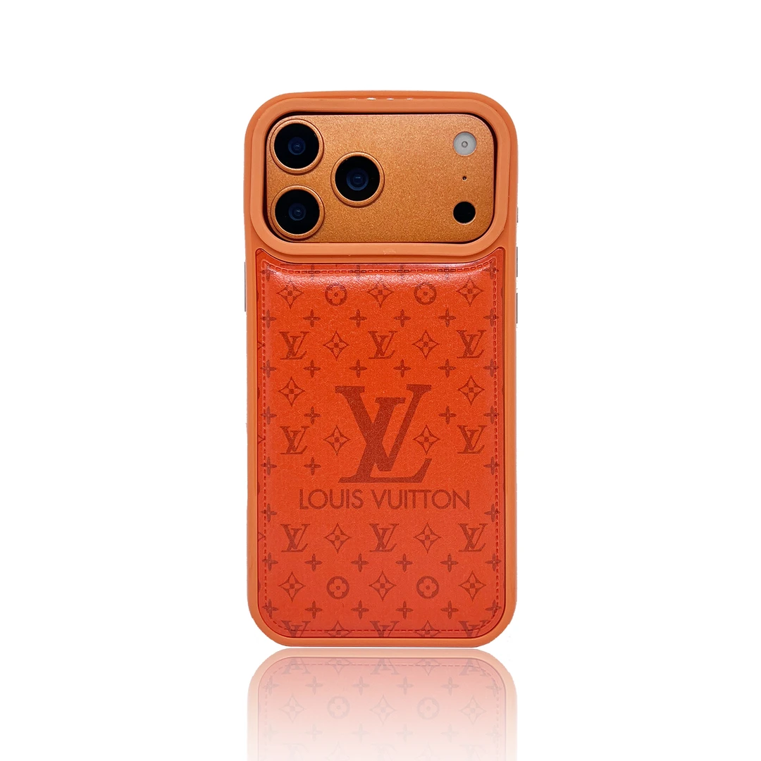 新款气垫皮质AI键全包适用苹果17promax手机壳16防摔15橙色14老花