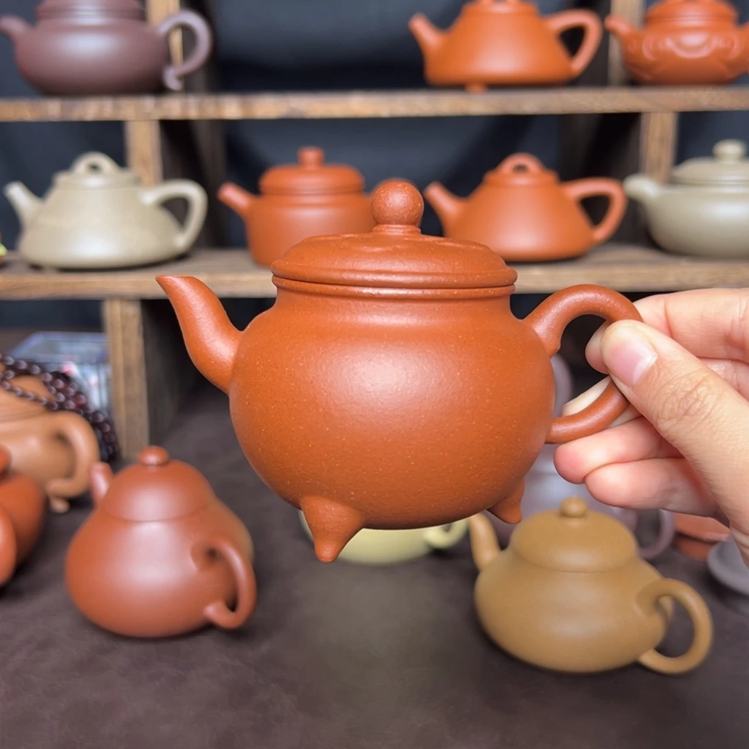 紫砂茶壶红降坡大斌如意150毫升