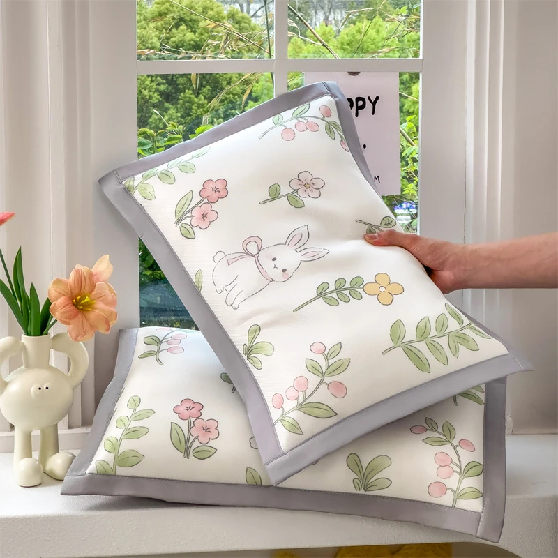 夏季冰丝凉感枕套单只装卡通学生宿舍30x50cm枕头幼儿园午睡枕芯