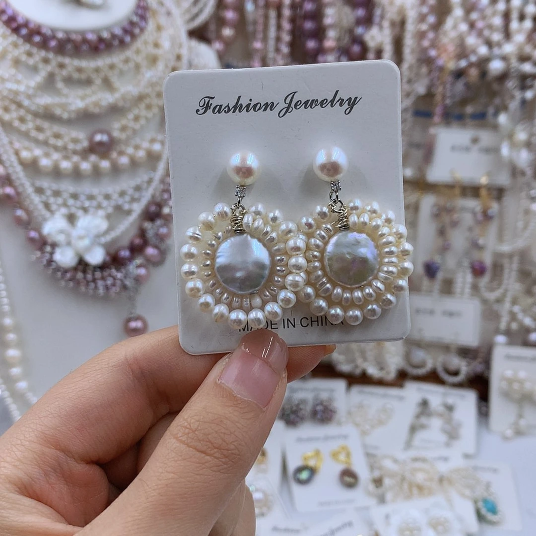 项链银S925镶嵌淡水珍珠