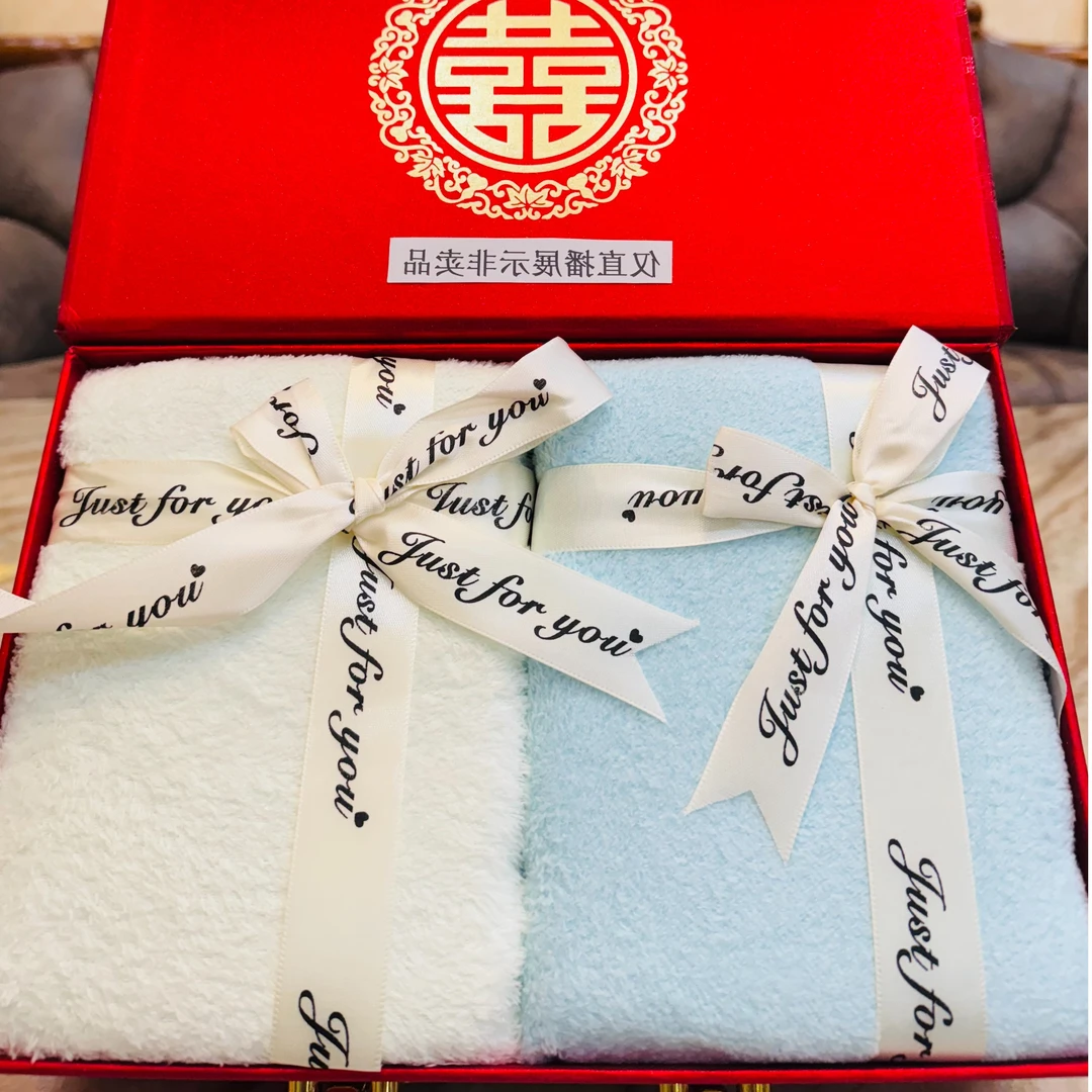 珊瑚绒一条毛巾加洗发水家用柔软颜色随机