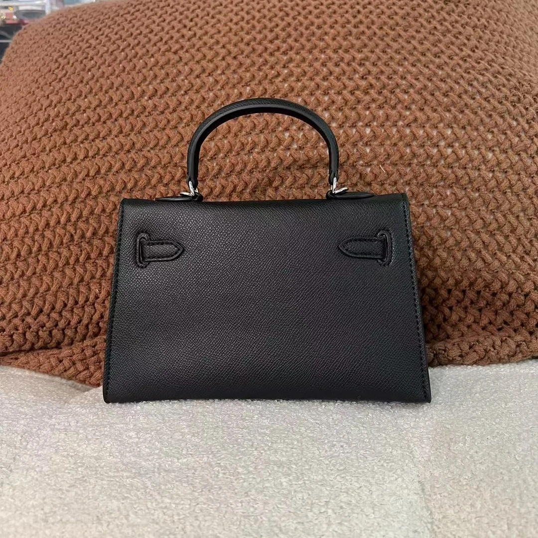 HM504  P25新款单肩斜跨手提黑色凯莉包