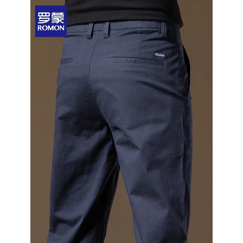 罗蒙经典男士休闲裤2025春秋季新款商务裤男士宽松直筒百搭长裤