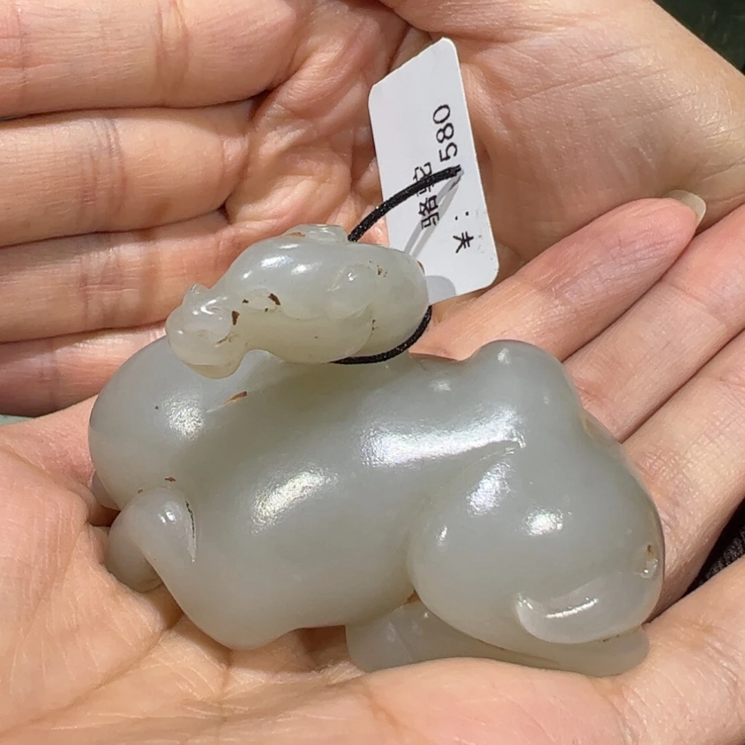 小***杨吊坠白玉菩提摆件