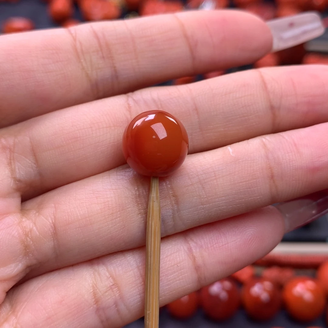 【闪购商品】南红玛瑙圆珠单珠11.8mm未镶嵌半**生