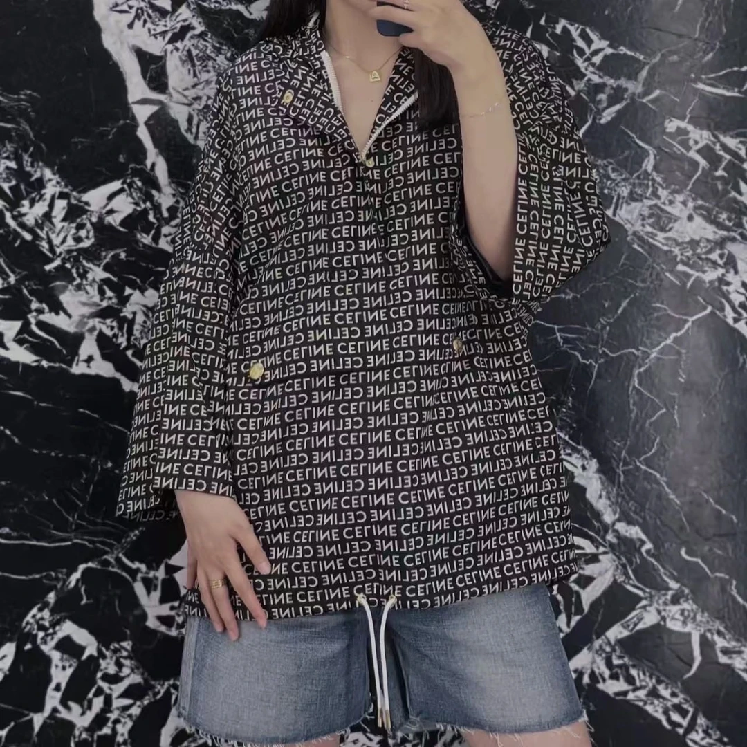 99新 Celine/思琳 99新CELINE赛琳 满印连帽外套34码/18086