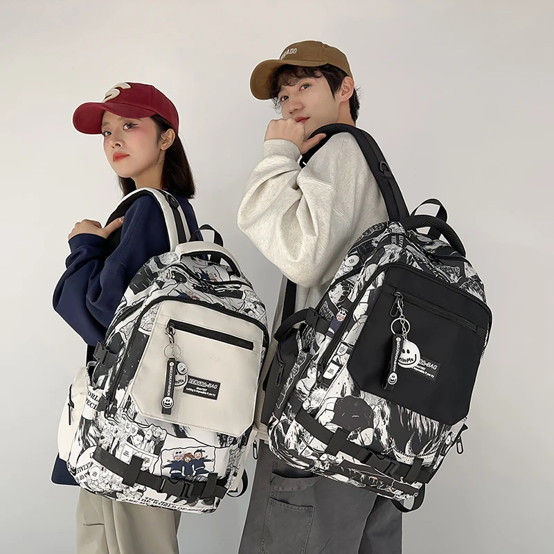 小学生4-6年级初中生轻便减负书包女韩版ins潮流时尚双肩包背包男