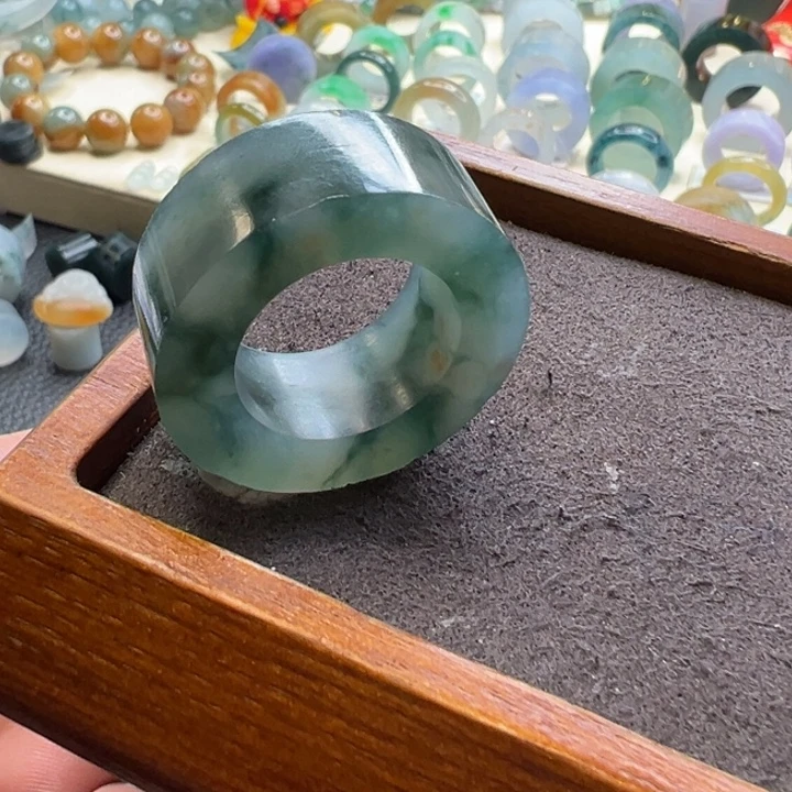 定制翡翠未镶嵌翡翠戒指板指23-30