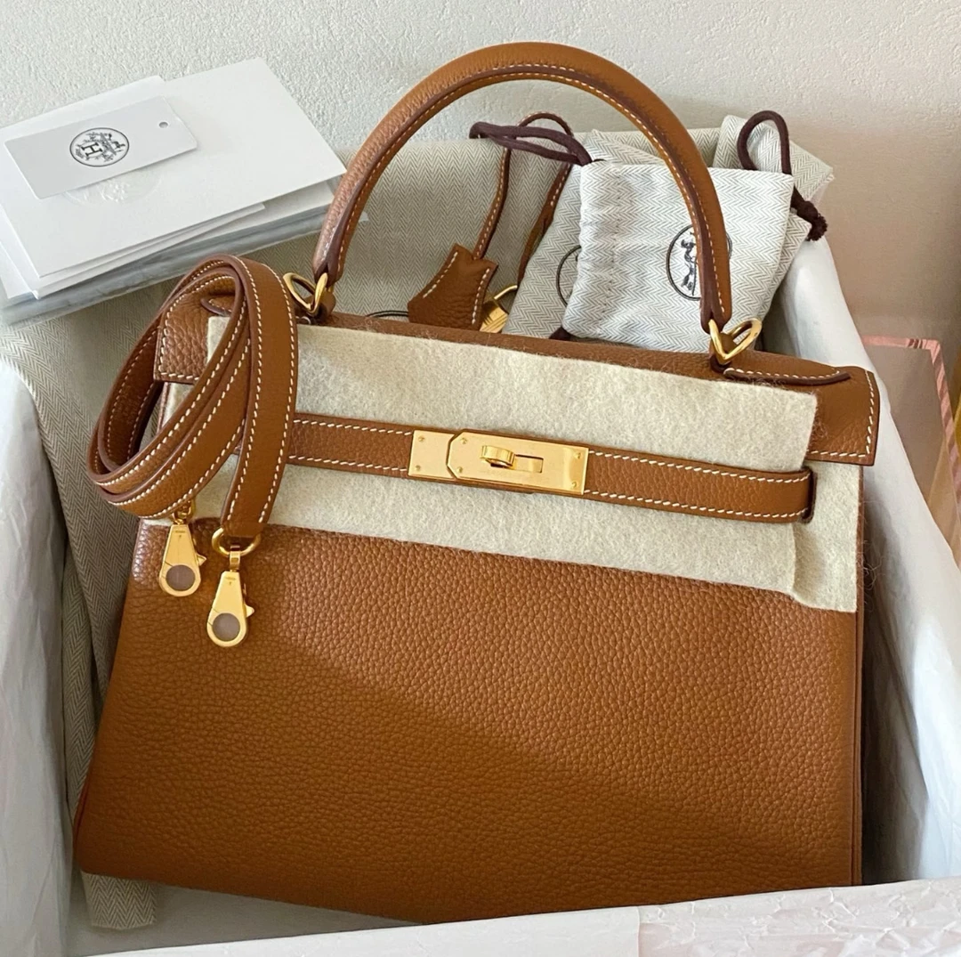 99新 Hermes/爱马仕 【小池专属】kelly28 金棕金 togo Y刻