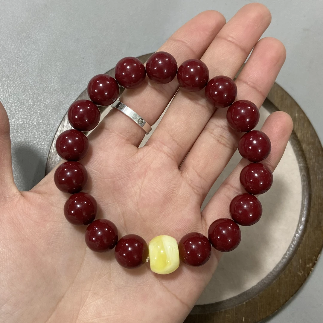 含辰砂工艺品C759辰砂卡1.2单圈手串（合成）