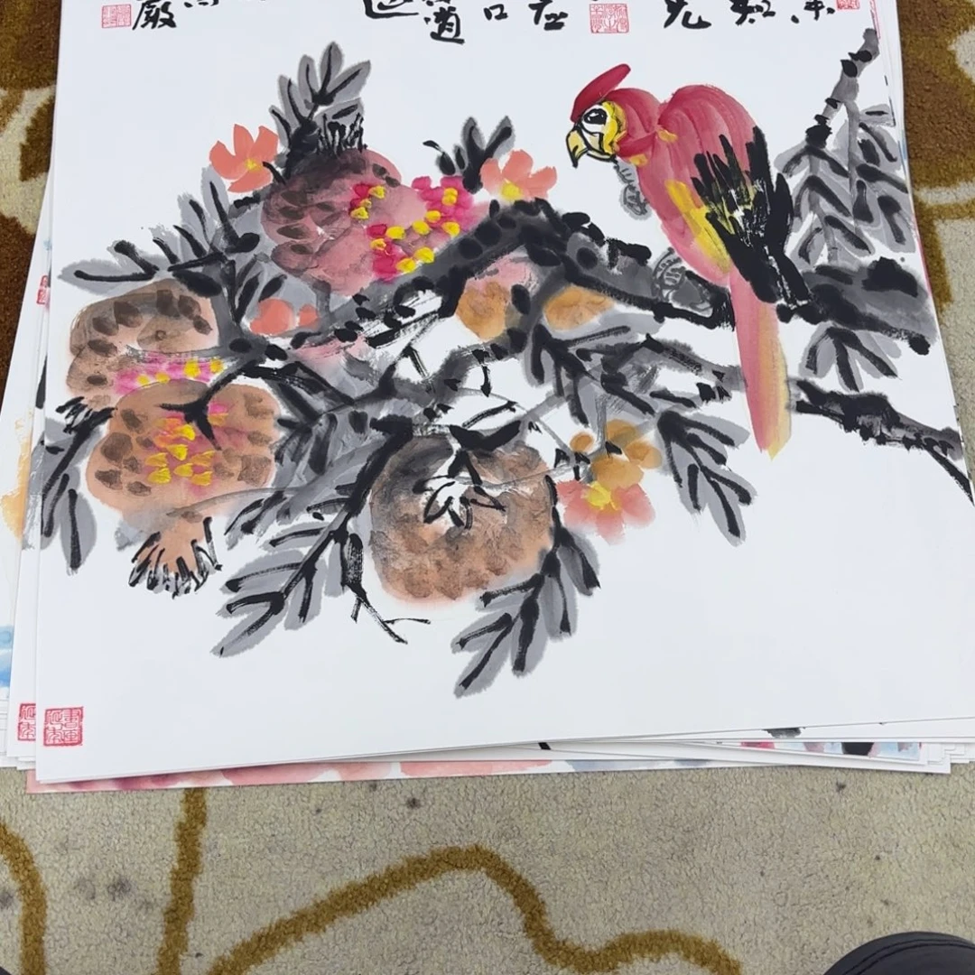 国画50-50卡纸作品艺